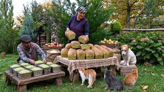Baking Green Bread with Fresh Spinach | Rustic Village Recipe 🌿🍞 screenshot 4