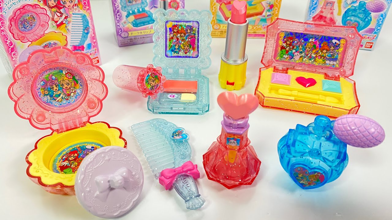 トロピカル ジュ プリキュアメイクセット 全４種 開封 Tropical Rouge Precure Makeup Set 食玩 Japanese Candy Toys Youtube