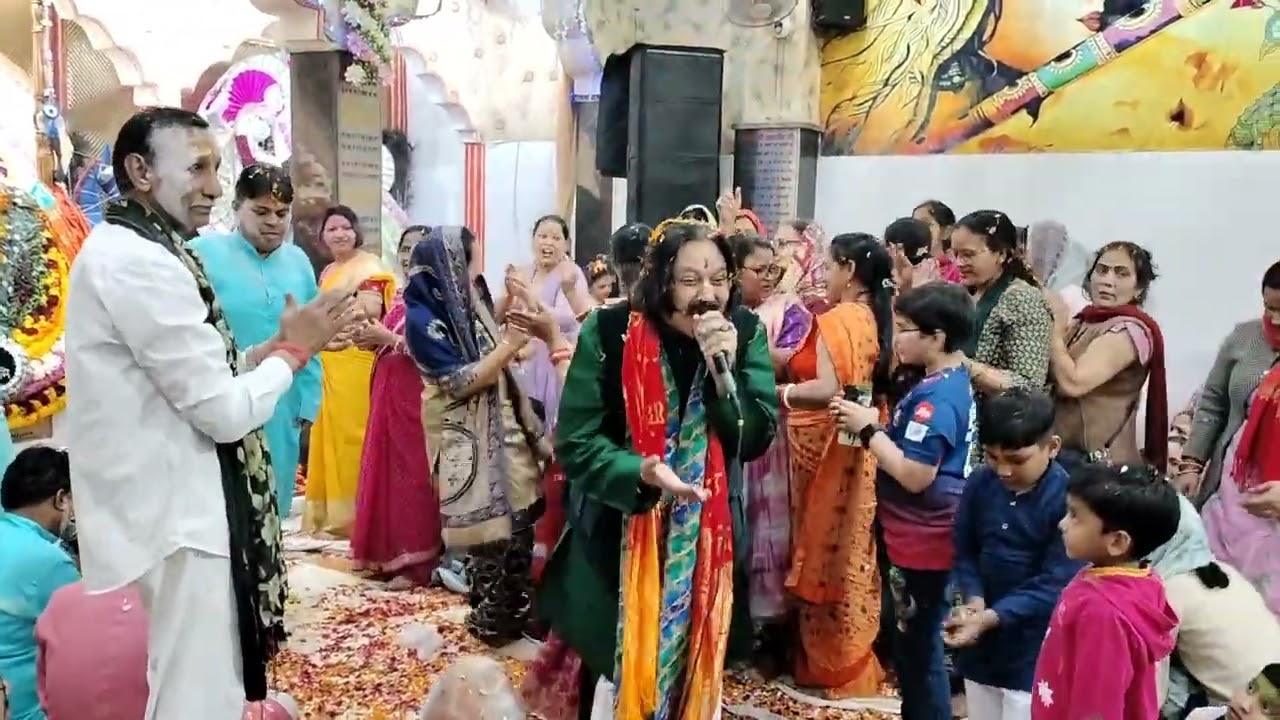 श्री सनातन धर्म मंदिर नांगल राय बाज़ार दिल्ली होली महोत्सव गायक श्री मनोज शर्मा जी 25/2/2026