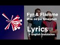 Fyr  flamme  ve os p hinanden lyrics  english translation denmark  eurovision 2021