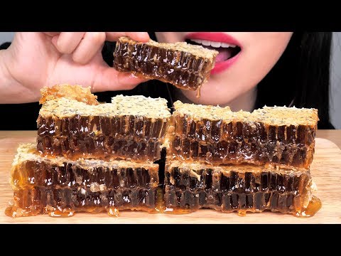 ASMR HONEYCOMB 벌집꿀 리얼사운드 먹방 韓国 咀嚼音蜂の巣を食べる コムハニー EATING SOUNDS NO TALKING MUKBANG