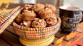 كب كيك  التمر والدخن خالي من الجلوتين و السكر gluten free dates and millet muffins