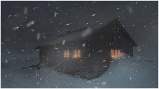 Intense Blizzard strikes a Lonely Log Cabin┇Frosty Wind Sound for Sleeping \& Heavy Howling Wind