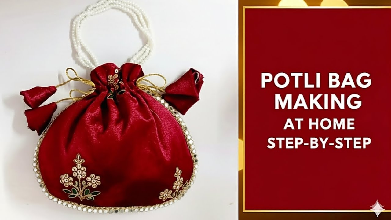 Potli bag making 👛😍// potli bag design // how to make potli bag // potli bag kaise banaen #potlibag