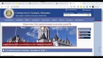 CVA Educational Video Series:  Navigating the Connecticut General Assembly Website