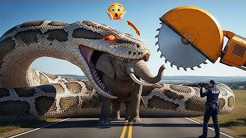 Fearless Heroes Confront Giant Python To Save The Playful Elephant 🐍