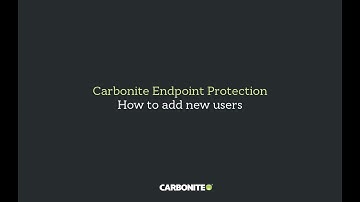 Carbonite Endpoint   How to add new users
