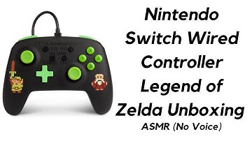 Nintendo Switch Wired Controller Legend of Zelda Unboxing ASMR (No Voice)