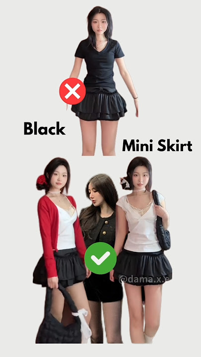Download lagu 6 Better Ways to Wear a Black Mini Skirt #stylingtips #ulzzangfashion #ulzzang  #koreanstyle