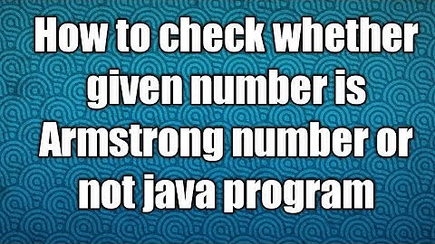 How to check Armstrong number java program
