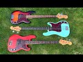 Fender Precision Bass American Standard, American Original and Custom Shop comparison