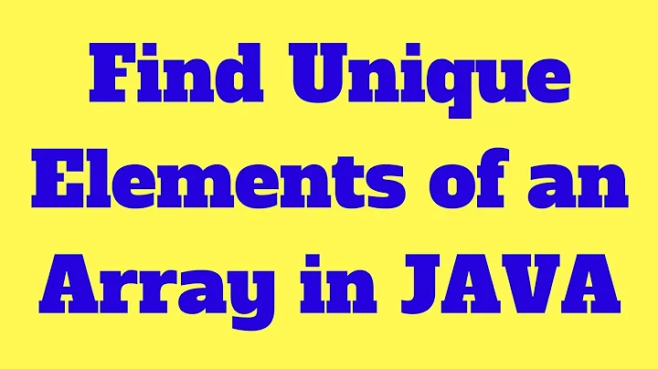How to find unique elements of an array in Java