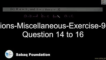 Variations-Miscellaneous-Exercise-9-From Question 14 to 16, Math Lecture | Sabaq.pk