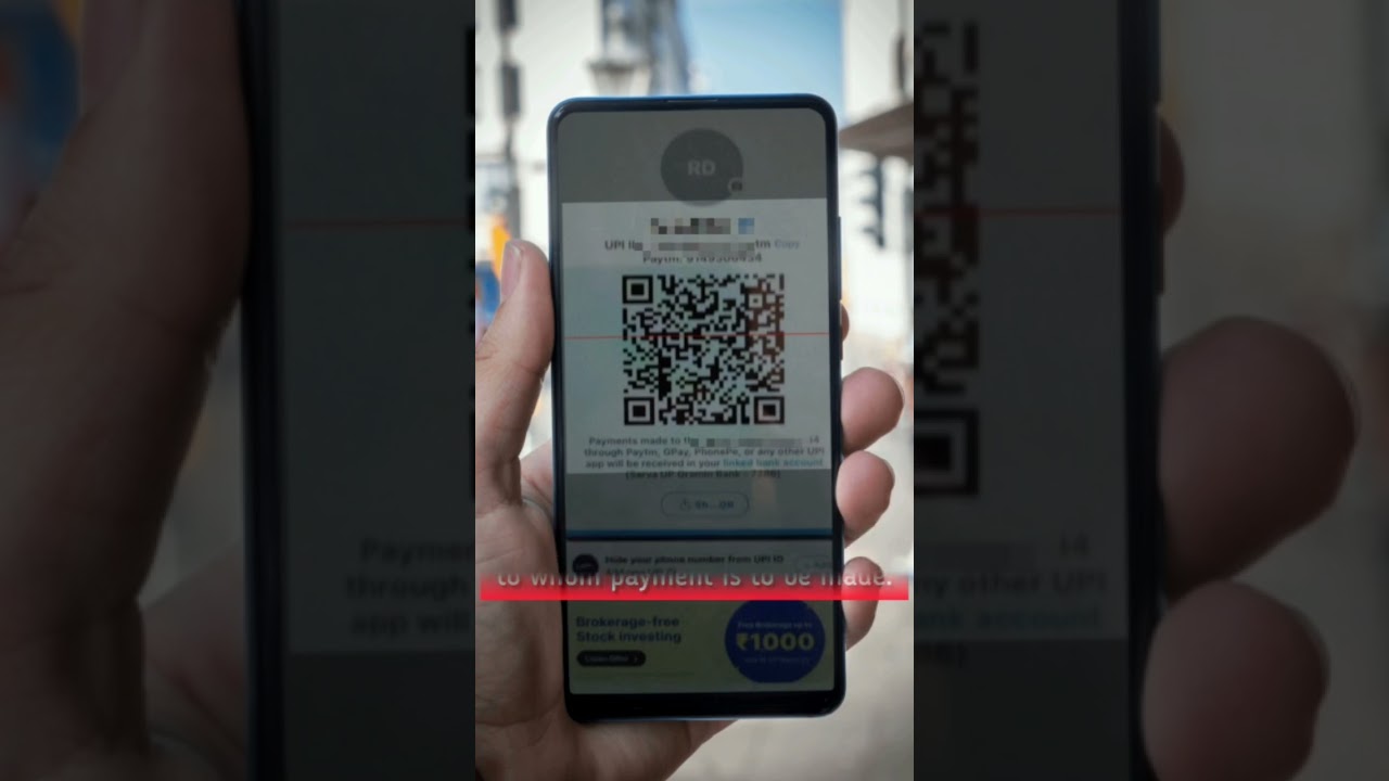 PNB scan and pay UPI QR CODE Payment