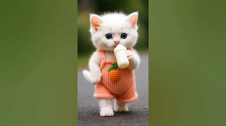 Cutest Baby Kitten Drinking Milk 🍼 | Funny Cute Cat Video 2025 #cat #catdance #catvideos #cartoon