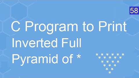 C Program to Print Inverted full pyramid of *