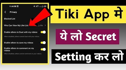 How To Make Private Account On Tiki App || Tiki App Me Private Setting Kaise Kare