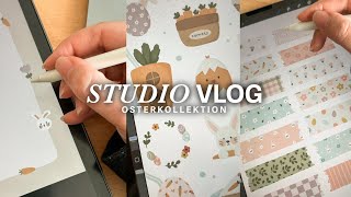 Studio Vlog / Digitaler Sticker Shop, Osterkollektion, Etsy Shop