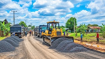 Infrastructure Development | Bulldozer Grading New Road Surface