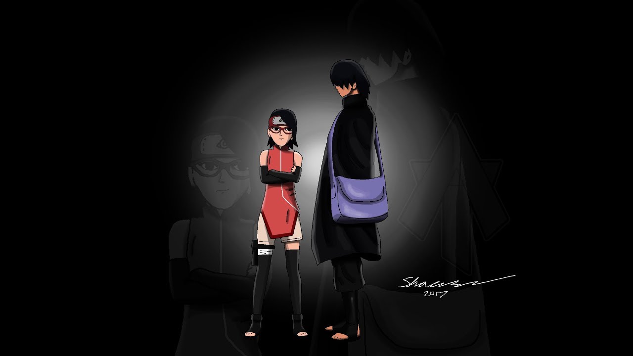 Sarada X Sasuke Uchiha Inktober Speed Painting - YouTube