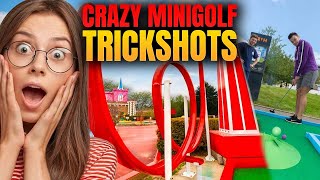 Top 20 Craziest Mini Golf Hole In One Trickshots Montage
