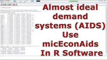 Almost ideal demand systems (AIDS) Use micEconAids With (In) R Software