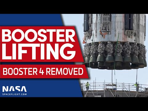 LIVE: Super Heavy Booster 4 Removed From Orbital Launch Mount