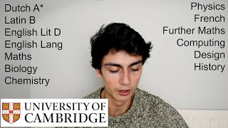 My GCSE results that got me into Cambridge University