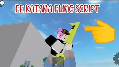 ROBLOX FE KATANA FLING SCRIPT using FLUXUS EXECUTOR played at Fencing - script link on comments