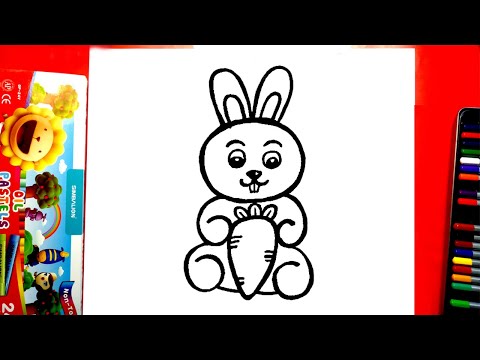 Video Cách vẽ con thỏ ôm củ cà rốt đơn giản mà dễ thương - youtube