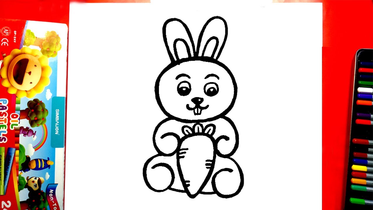 Cách Vẽ Con Thỏ Ôm Củ Cà Rốt Đơn Giản Mà Dễ Thương - Youtube