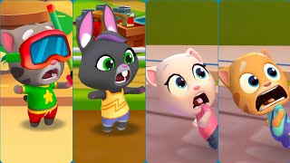 Talking Tom Gold Run Vs Time Rush : Splashy Tom Vs Talking Becca, Angela Vs Talking Ginger Gameplay