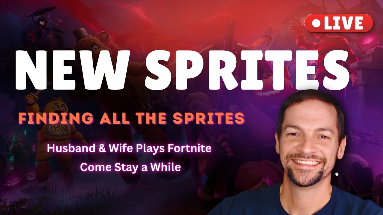 LIVE! - Finding New Trick or Treat Sprites! Husband & Wife Plays Fortnite Update [vertical]