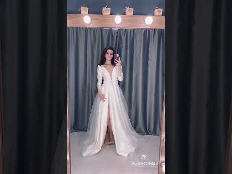 Стильное свадебное платье с разрезом на ножке , #weddingdress #свадебныеплатьяворонеж #wedding