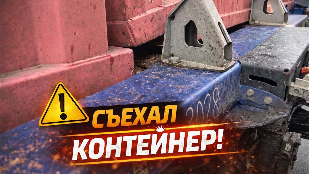 СЪЕХАЛ КОНТЕЙНЕР. ЕДУ по ОПАСНОЙ ДОРОГЕ РЕГИОНА 