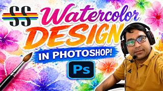 Water color Design Creation in Photoshop | Textile Designing | Photoshop Tutorial