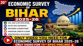 Economic Survey of Bihar 2025!#72ndbpsc !#bpsc2026 ! AEDO!