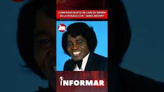 COMPARAN BUSTO DE CARLOS MENEM EN LA ROSADA CON &quot;JAMES BROWN&quot; #menem #argentina #casarosada