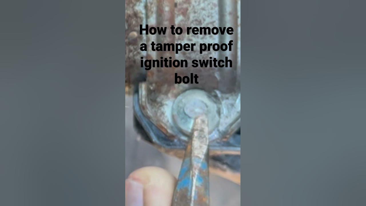 Remove a tamper proof bolt from a Honda ignition switch. YouTube