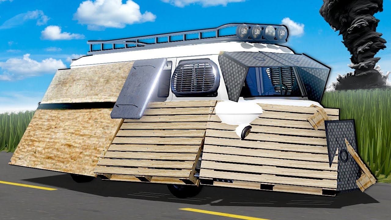 I Built a Tornado Survival VAN in the Long Drive!