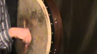 BTN8R (close up):Roosebeck Bodhran, Inside Tunable w/Goat Skin Head & Cross-Bar,18-by-3.5-Inch screenshot 5