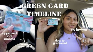 My green card timeline without a lawyer | daca to marriage green card | green card evidence 💚🪪🪩