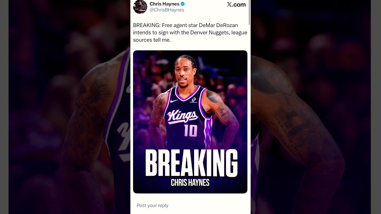DeMar DeRozan signs with the Denver Nuggets! ￼#nba #fyp #shorts #demarderozan