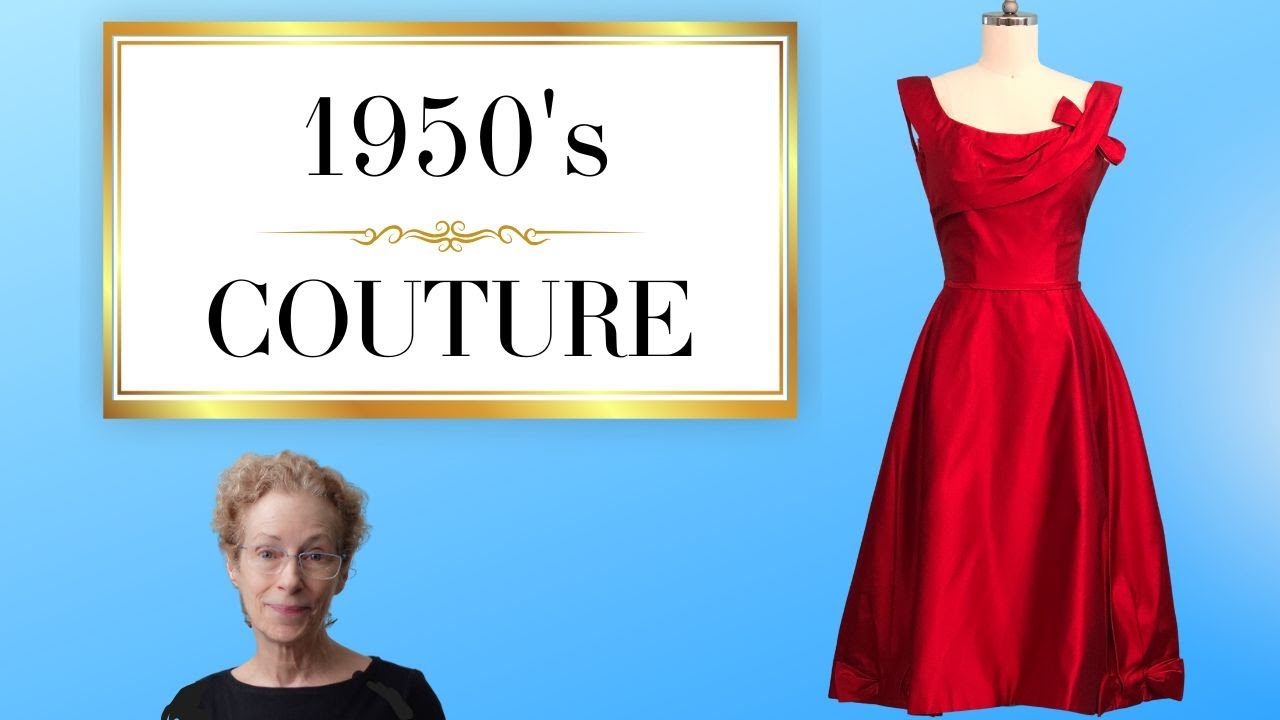 Couture 1950's Silk Party Dress