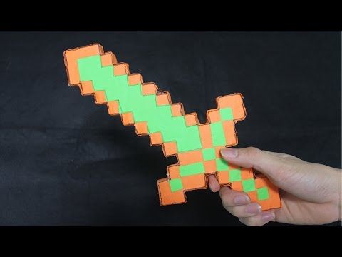 Come fare una spada di Minecraft | Spada carta diamante