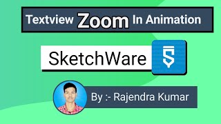How To Create Textview Zoom In Animation In SketchWare Hindi 🧙
