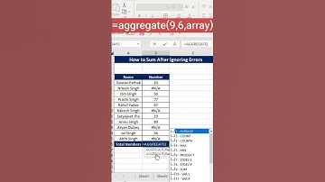 Calculate Sum after Ignoring Error values #excel #msexcel #shortsvideo #msexceltricks #shorts