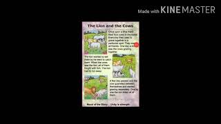 Story for kid's/the lion and the cows/hindi explanation/unity is strength