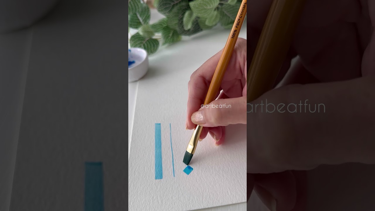 Flat brush stroke Part 1 