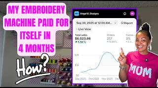 My Embroidery Machine Paid For Itself in 4 Months - Here's EXACTLY How! | For Beginners!